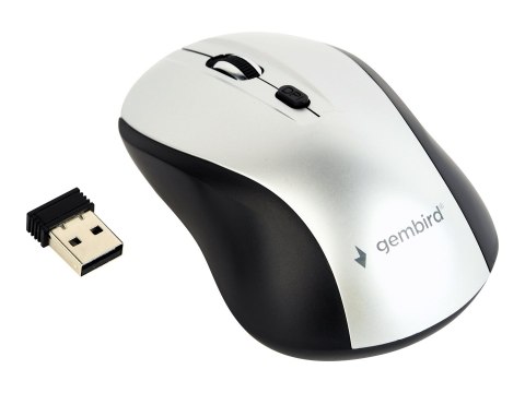 Gembird | Myszka Optyczna MUSW-4B-02-BS Bezprzewodowa USB Czarno-Srebrna Gembird | Myszka Optyczna MUSW-4B-02-BS Bezprzewodowa USB Czarno-Srebrna