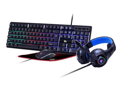 Gembird | Zestaw Gamingowy z Podświetleniem "Ghost" 4 w 1 | GGS-UMGL4-02 | Zestaw Gamingowy | Przewodowy | US | USB Gembird | Zestaw Gamingowy z Podświetleniem "Ghost" 4 w 1 | GGS-UMGL4-02 | Zestaw Gamingowy | Przewodowy | US | USB