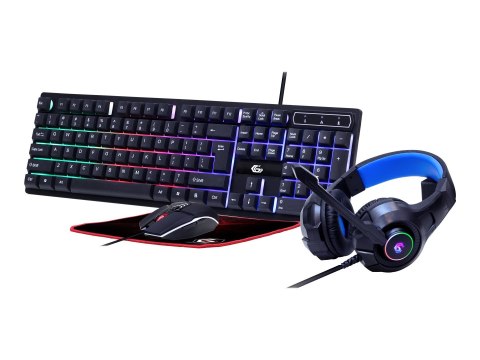 Gembird | Zestaw Gamingowy z Podświetleniem "Ghost" 4 w 1 | GGS-UMGL4-02 | Zestaw Gamingowy | Przewodowy | US | USB Gembird | Zestaw Gamingowy z Podświetleniem "Ghost" 4 w 1 | GGS-UMGL4-02 | Zestaw Gamingowy | Przewodowy | US | USB
