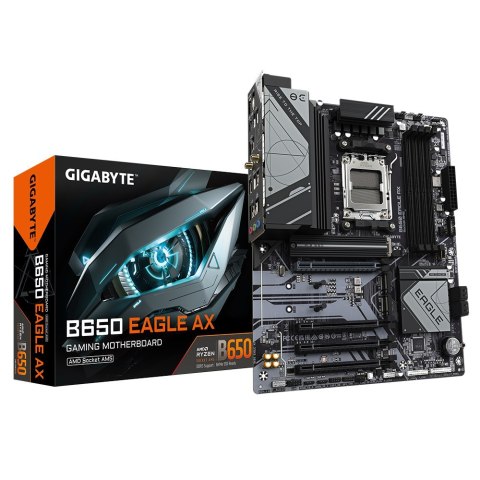 Gigabyte | B650 EAGLE AX | Procesor AMD AM5 | DDR5 | M.2, SATA | 4 Złącza SATA Gigabyte | B650 EAGLE AX | Procesor AMD AM5 | DDR5 | M.2, SATA | 4 Złącza SATA