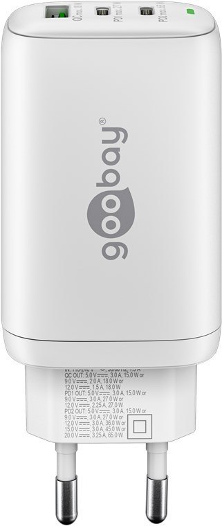 Goobay | 61759 USB-C PD 3x wieloportowa szybka ładowarka (65 W) Goobay | 61759 USB-C PD 3x wieloportowa szybka ładowarka (65 W)