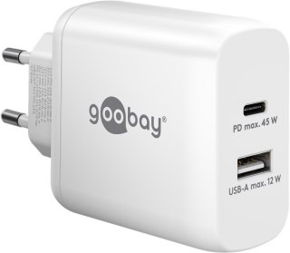 Goobay | Ładowarka USB-C PD Podwójna Szybka (45 W) | 65412 | N/A