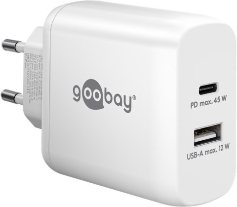 Goobay | Ładowarka USB-C PD Podwójna Szybka (45 W) | 65412 | N/A Goobay | Ładowarka USB-C PD Podwójna Szybka (45 W) | 65412 | N/A
