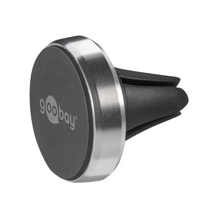 Goobay | Uchwyt magnetyczny Metal Slim Design do smartfonów (35 mm) | 38685 | Czarny/Srebrny | Uchwyt magnetyczny pasuje do praw Goobay | Uchwyt magnetyczny Metal Slim Design do smartfonów (35 mm) | 38685 | Czarny/Srebrny | Uchwyt magnetyczny pasuje do praw