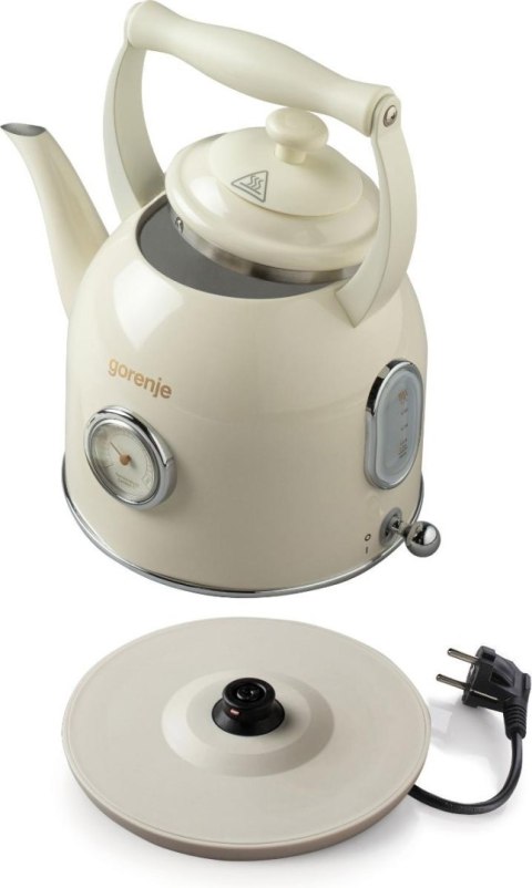 Gorenje | Czajnik | K17CLIN | Elektryczny | 2000 W | 1,7 L | Plastik/Metal | Podstawa obrotowa 360° | Kość Słoniowa Gorenje | Czajnik | K17CLIN | Elektryczny | 2000 W | 1,7 L | Plastik/Metal | Podstawa obrotowa 360° | Kość Słoniowa