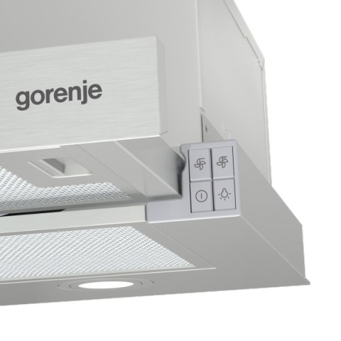Gorenje | Okap | TH62E4X | Teleskopowy | Klasa efektywności energetycznej C | Szerokość 60 cm | 450 m³/h | Sterowanie mechaniczn Gorenje | Okap | TH62E4X | Teleskopowy | Klasa efektywności energetycznej C | Szerokość 60 cm | 450 m³/h | Sterowanie mechaniczn