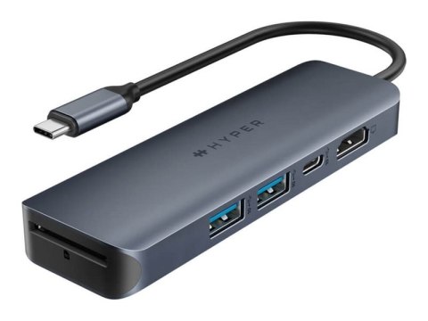 Hyper HyperDrive EcoSmart Gen.2 Universal USB-C 6-in-1 Hub w 100 W PD Power Pass-thru Hyper HyperDrive EcoSmart Gen.2 Universal USB-C 6-in-1 Hub w 100 W PD Power Pass-thru