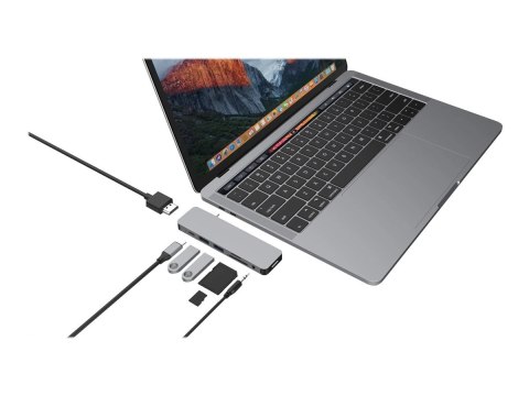 Hyper HyperDrive USB-C 7-in-1 Laptop Form-Fit Hub - Space Grey Hyper HyperDrive USB-C 7-in-1 Laptop Form-Fit Hub - Space Grey