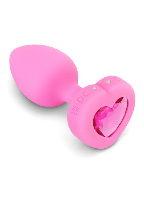 VIBRATING HEART SHAPE JEWEL PLUG SM PINK VIBRATING HEART SHAPE JEWEL PLUG SM PINK