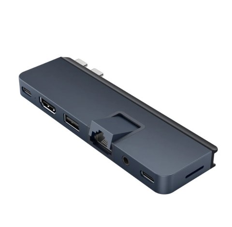 Koncentrator HyperDrive Dual USB-C 7-w-2 z uniwersalnym adapterem USB-C dla MacBook Air/Pro 2016-2020 | Porty Ethernet LAN (RJ-4 Koncentrator HyperDrive Dual USB-C 7-w-2 z uniwersalnym adapterem USB-C dla MacBook Air/Pro 2016-2020 | Porty Ethernet LAN (RJ-4
