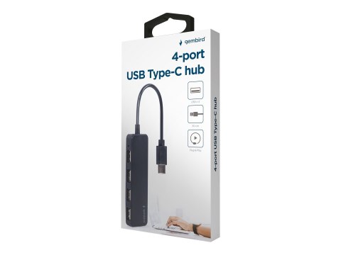 Koncentrator USB Typu C 4-portowy Gembird UHB-CM-U2P4-01 Koncentrator USB Typu C 4-portowy Gembird UHB-CM-U2P4-01
