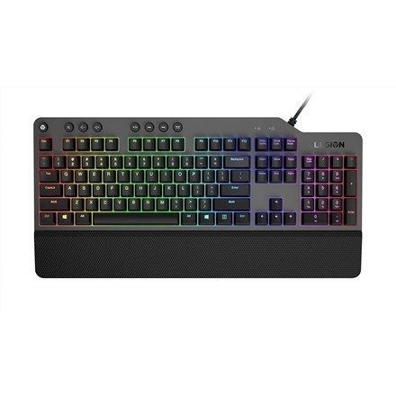 Lenovo | Żelaznoszara górna pokrywa i czarny korpus | Legion K500 RGB | Mechaniczna klawiatura do gier | Przewodowa | USA | Żela Lenovo | Żelaznoszara górna pokrywa i czarny korpus | Legion K500 RGB | Mechaniczna klawiatura do gier | Przewodowa | USA | Żela