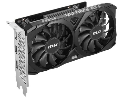 MSI | GeForce RTX 3050 VENTUS 2X 6G OC | NVIDIA | 6 GB | GeForce RTX 3050 | GDDR6 | Porty HDMI w ilości 2 | PCI Express Gen 4 x1 MSI | GeForce RTX 3050 VENTUS 2X 6G OC | NVIDIA | 6 GB | GeForce RTX 3050 | GDDR6 | Porty HDMI w ilości 2 | PCI Express Gen 4 x1