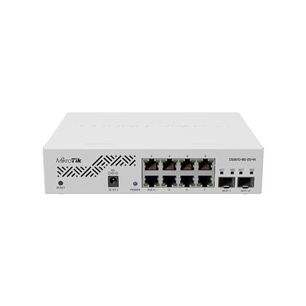 MikroTik | Cloud Router Switch | CSS610-8G-2S+IN | Zarządzanie przez sieć | Możliwość montażu w szafie | Ilość portów 10/100 Mbp MikroTik | Cloud Router Switch | CSS610-8G-2S+IN | Zarządzanie przez sieć | Możliwość montażu w szafie | Ilość portów 10/100 Mbp