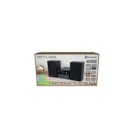 Muse | Mikrosystem Bluetooth z radiem DAB+/FM | M-70 DBT | Port USB | Wejście AUX | Bluetooth | Odtwarzacz CD | Radio FM Muse | Mikrosystem Bluetooth z radiem DAB+/FM | M-70 DBT | Port USB | Wejście AUX | Bluetooth | Odtwarzacz CD | Radio FM