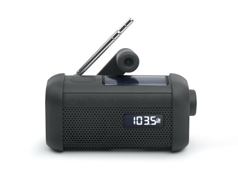 Muse Portable Solar Radio with Crank & Flashlight Muse Muse Portable Solar Radio with Crank & Flashlight Muse