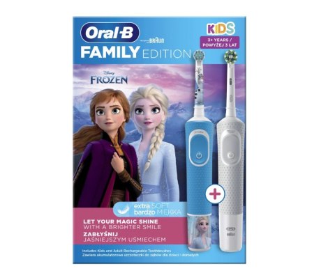 Oral-B D100 dla Dzieci z Motywem Frozen + Witalność Pro D103 Oral-B D100 dla Dzieci z Motywem Frozen + Witalność Pro D103