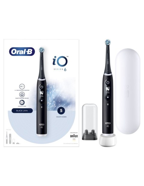 Oral-B | Elektryczna szczoteczka do zębów | Seria iO6 | Akumulatorowa | Dla dorosłych | Liczba główek szczoteczki w zestawie 1 | Oral-B | Elektryczna szczoteczka do zębów | Seria iO6 | Akumulatorowa | Dla dorosłych | Liczba główek szczoteczki w zestawie 1 |