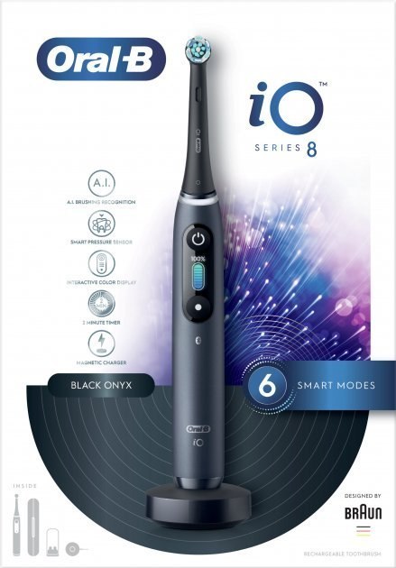 Oral-B | Elektryczna szczoteczka do zębów | iO Series 8N | Akumulatorowa | Dla dorosłych | Liczba główek szczoteczki w zestawie Oral-B | Elektryczna szczoteczka do zębów | iO Series 8N | Akumulatorowa | Dla dorosłych | Liczba główek szczoteczki w zestawie