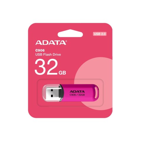 Pamięć USB ADATA C906 32GB Różowa Pamięć USB ADATA C906 32GB Różowa