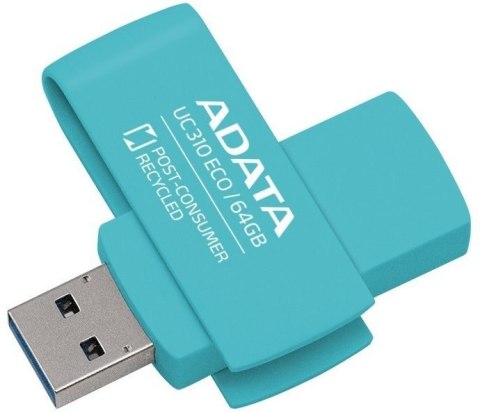 Pamięć USB ADATA UC310 ECO 64 GB 3.2 Gen1 Zielony Pamięć USB ADATA UC310 ECO 64 GB 3.2 Gen1 Zielony