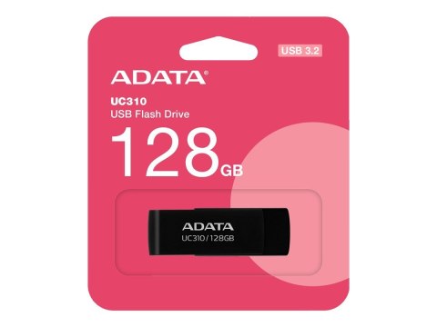 Pamięć USB ADATA UC310 o pojemności 128 GB w kolorze czarnym z interfejsem USB 3.2 Gen1 Pamięć USB ADATA UC310 o pojemności 128 GB w kolorze czarnym z interfejsem USB 3.2 Gen1