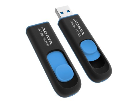 Pamięć USB ADATA UV128 o pojemności 512 GB, złącze USB 3.2 Gen1, kolor czarny/niebieski Pamięć USB ADATA UV128 o pojemności 512 GB, złącze USB 3.2 Gen1, kolor czarny/niebieski