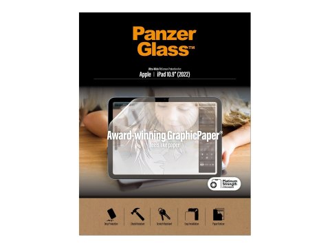 PanzerGlass | Graphicpaper | Ochraniacz ekranu | iPad 10.9" (2022) | Przezroczysty PanzerGlass | Graphicpaper | Ochraniacz ekranu | iPad 10.9" (2022) | Przezroczysty