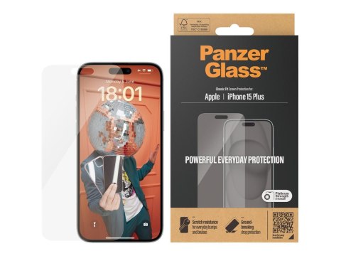 PanzerGlass | Ochraniacz ekranu | Apple | IPhone 15 Plus | Szkło | Przezroczysty PanzerGlass | Ochraniacz ekranu | Apple | IPhone 15 Plus | Szkło | Przezroczysty