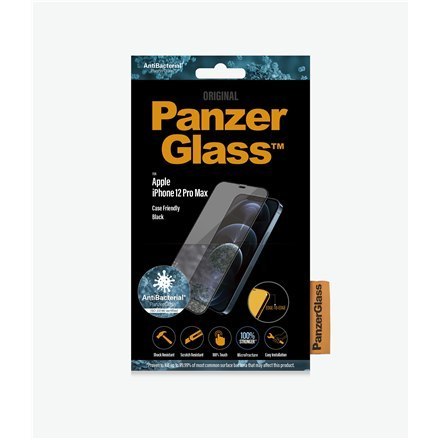 PanzerGlass | Screen protector - glass | Apple iPhone 12 Pro Max | Glass | Black | Transparent PanzerGlass | Screen protector - glass | Apple iPhone 12 Pro Max | Glass | Black | Transparent