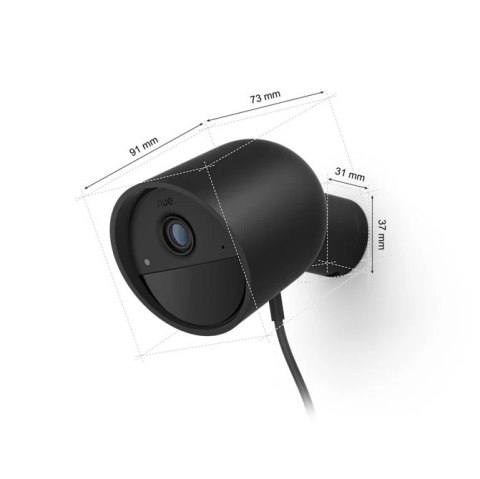 Philips Hue | Bezpieczna kamera przewodowa | Bullet | IP65 | Czarny Philips Hue | Bezpieczna kamera przewodowa | Bullet | IP65 | Czarny