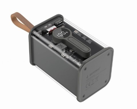 Power Bank Gembird PB18-TQC3-01 Transparentny Szybki Ładowarka QC3.0 | 18000 mAh | Czarny Power Bank Gembird PB18-TQC3-01 Transparentny Szybki Ładowarka QC3.0 | 18000 mAh | Czarny