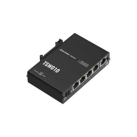 Przełącznik Ethernet Teltonika | TSW010 | Niezarządzany | Do montażu na ścianie | Porty 10/100 Mb/s (RJ-45) ilość 5 Przełącznik Ethernet Teltonika | TSW010 | Niezarządzany | Do montażu na ścianie | Porty 10/100 Mb/s (RJ-45) ilość 5