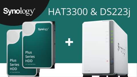 Synology DS223j (2x4TB Bundle) 2-bay/Realtek RTD1619B/4-core 1.7 GHz/1GB DDR4/2x3.5"/1x1GbE/2xUSB3.2/Fan | Synology | Tower NAS Synology DS223j (2x4TB Bundle) 2-bay/Realtek RTD1619B/4-core 1.7 GHz/1GB DDR4/2x3.5"/1x1GbE/2xUSB3.2/Fan | Synology | Tower NAS