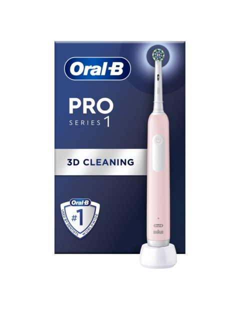 Szczoteczka elektryczna Oral-B Pro Series 1 Cross Action | Różowa | Akumulatorowa | Dla dorosłych | 3 tryby szczotkowania | 1 gł Szczoteczka elektryczna Oral-B Pro Series 1 Cross Action | Różowa | Akumulatorowa | Dla dorosłych | 3 tryby szczotkowania | 1 gł