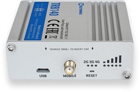 Teltonika TRB140 Router LTE: Brak WiFi, 4G, SIM, port Ethernet, Micro USB | Router LTE | TRB140 | Brak Wi-Fi | 10/100/1000 Mbit/ Teltonika TRB140 Router LTE: Brak WiFi, 4G, SIM, port Ethernet, Micro USB | Router LTE | TRB140 | Brak Wi-Fi | 10/100/1000 Mbit/
