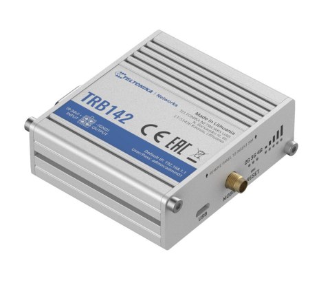 Teltonika TRB142003000 Brama, 2G/3G/4G LTE (Cat 1), wyposażona w RS232 do komunikacji szeregowej | Brama LTE | TRB142 | Brak Wi- Teltonika TRB142003000 Brama, 2G/3G/4G LTE (Cat 1), wyposażona w RS232 do komunikacji szeregowej | Brama LTE | TRB142 | Brak Wi-
