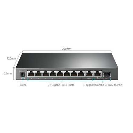TP-LINK | 10-portowy przełącznik Gigabit Easy Smart z 8 portami PoE+ | TL-SG1210MPE | Zarządzany przez sieć | Desktop | Ilość po TP-LINK | 10-portowy przełącznik Gigabit Easy Smart z 8 portami PoE+ | TL-SG1210MPE | Zarządzany przez sieć | Desktop | Ilość po