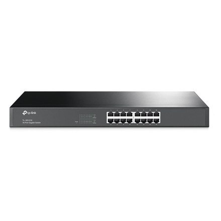 TP-LINK | Przełącznik | TL-SG1016 | Niezarządzalny | Do montażu w szafie | Ilość portów 1 Gb/s (RJ-45) 16 | Ilość portów PoE | T TP-LINK | Przełącznik | TL-SG1016 | Niezarządzalny | Do montażu w szafie | Ilość portów 1 Gb/s (RJ-45) 16 | Ilość portów PoE | T