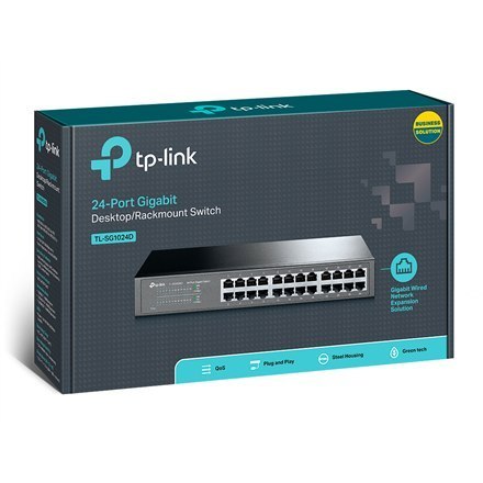 TP-LINK | Przełącznik | TL-SG1024D | Niezarządzalny | Biurkowy/do montażu w szafie | Ilość portów 1 Gb/s (RJ-45) 24 | Ilość port TP-LINK | Przełącznik | TL-SG1024D | Niezarządzalny | Biurkowy/do montażu w szafie | Ilość portów 1 Gb/s (RJ-45) 24 | Ilość port