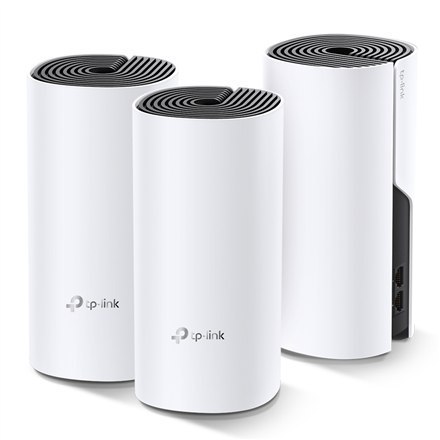 TP-LINK | Whole Home Mesh Wi-Fi System | Deco E4 (3-pack) | 802.11ac | 867+300 Mbit/s | 10/100 Mbit/s | Ethernet LAN (RJ-45) por TP-LINK | Whole Home Mesh Wi-Fi System | Deco E4 (3-pack) | 802.11ac | 867+300 Mbit/s | 10/100 Mbit/s | Ethernet LAN (RJ-45) por