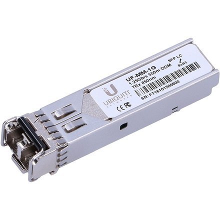 Ubiquiti | UF-MM-1G | SFP | Światłowód wielomodowy | Podwójne LC | 10/100/1000 Mbit/s | Długość fali 850 nm | Maksymalna odległo Ubiquiti | UF-MM-1G | SFP | Światłowód wielomodowy | Podwójne LC | 10/100/1000 Mbit/s | Długość fali 850 nm | Maksymalna odległo