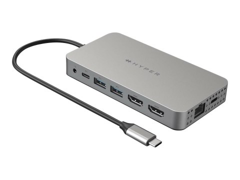 Uniwersalna Stacja Dokująca HyperDrive USB-C 10w1 z Podwójnym HDMI i Portami Ethernet LAN (RJ-45) 1 | Ilość Portów HDMI 2 Uniwersalna Stacja Dokująca HyperDrive USB-C 10w1 z Podwójnym HDMI i Portami Ethernet LAN (RJ-45) 1 | Ilość Portów HDMI 2