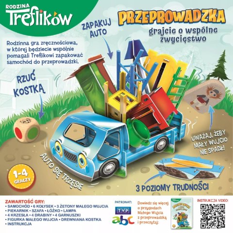Gra zręcznościowa przeprowadzka z rodziną treflików Mistakos Trefl 02071 Gra zręcznościowa przeprowadzka z rodziną treflików Mistakos Trefl 02071