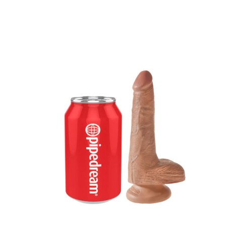 King Cock Dildo 6" Cock with Balls Tan