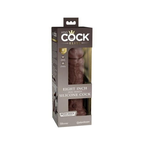 King Cock Dildo Elite 8" Dual Density Silicone Cock Brown King Cock Dildo Elite 8" Dual Density Silicone Cock Brown