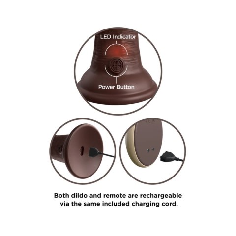 King Cock Elite 9" Dual Density Vibrating Silicone Cock w/ Remote