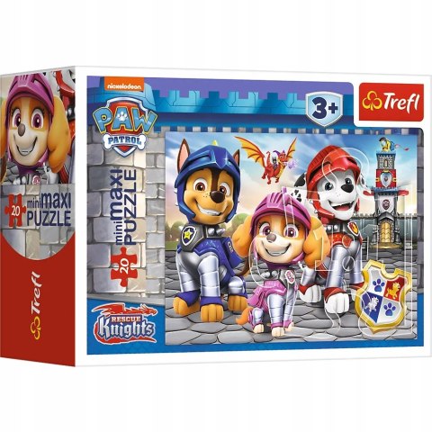 Puzzle 20 miniMAXI psi patrol rycerze 20 elementów 3+ Trefl 21146 Puzzle 20 miniMAXI psi patrol rycerze 20 elementów 3+ Trefl 21146
