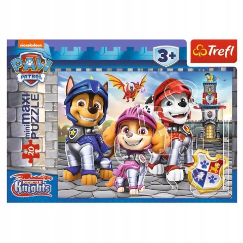 Puzzle 20 miniMAXI psi patrol rycerze 20 elementów 3+ Trefl 21146 Puzzle 20 miniMAXI psi patrol rycerze 20 elementów 3+ Trefl 21146