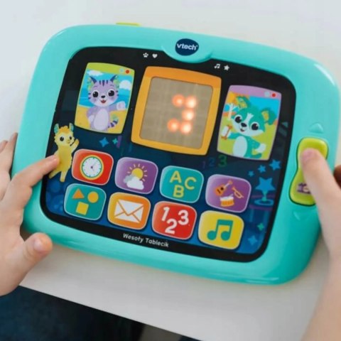 Tablet Wesoły tablecik litery cyfry interaktywny edukacyjny 61800 Vtech Tablet Wesoły tablecik litery cyfry interaktywny edukacyjny 61800 Vtech